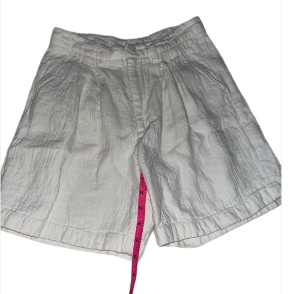 Anine Bing High Waist Cream Shorts - Picture 6 of 12